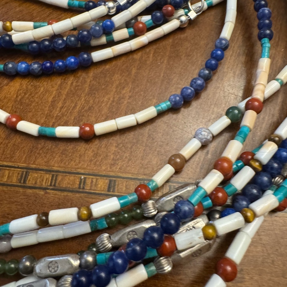 Multicolor Beaded Necklaces set of 8 perfect for girlfriend gifts - Picture 6 of 7